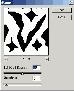 Выберите команду Filter > Sketch > Stamp